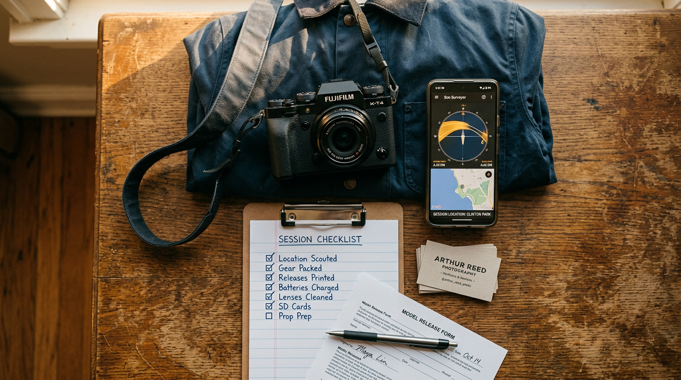 How to Organize a Photography Session — Checklists, Galleries, and Release Forms